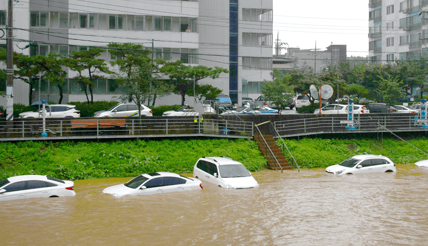 하천범람 및 침수지역 감시 모드 이미지